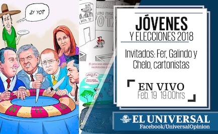 Dibujan cartones sobre elecciones en vivo