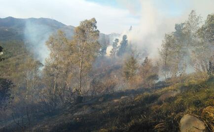 Reportan incendio de pastizal en cerro Sierra de Guadalupe en la GAM