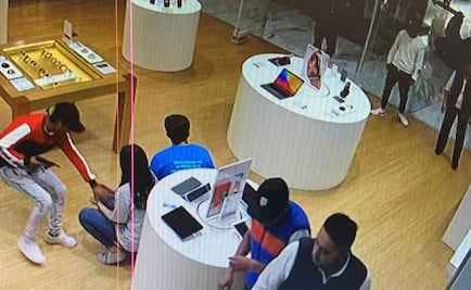 Con armas de fuego, asaltan iShop en Plaza Manacar; detienen a cuatro