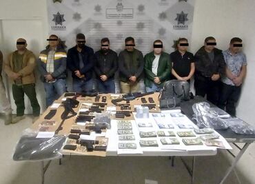 Policías de Saltillo capturan a célula criminal; decomisan arsenal y 2 millones de pesos