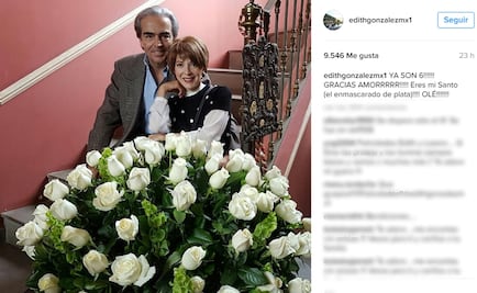 Edith González celebra aniversario de bodas
