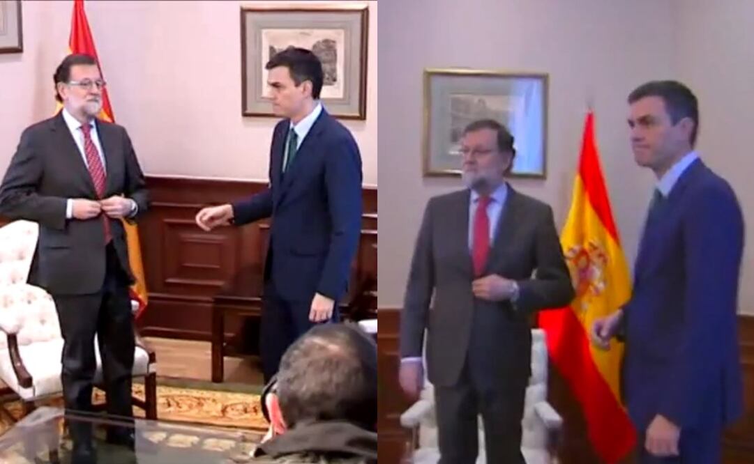 Rajoy evita saludo a socialista Pedro Sánchez