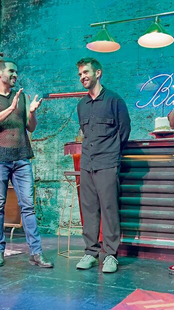 Sergio Velasco y Mario Sepúlveda actúan en la obra Smiley. Foto: Smile