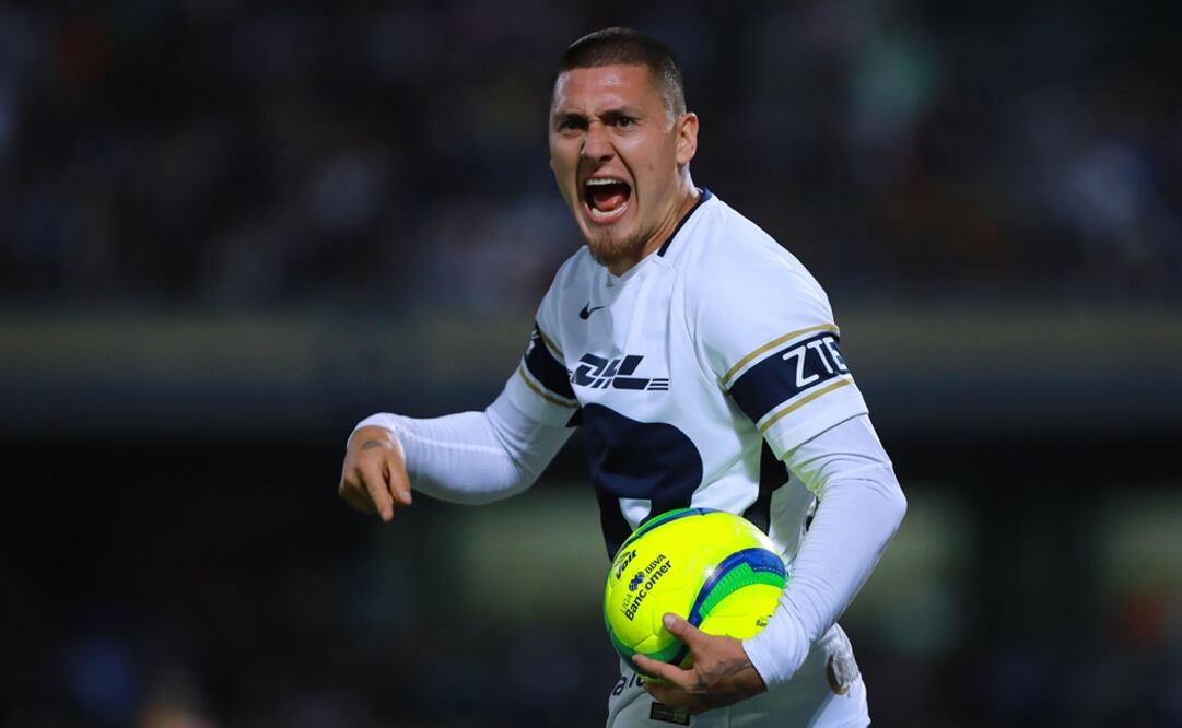 El futbolista Nicolás Castillo durante un juego con los Pumas en la Liga MX. FOTO TOMADA DE TWITTER