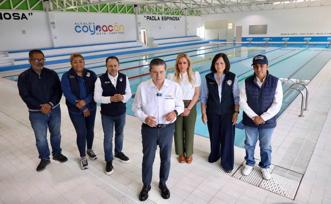 Coyoacán recupera la alberca Paola Espinosa; sumará espacio para 2 mil usuarios al mes.
Foto: Especial.