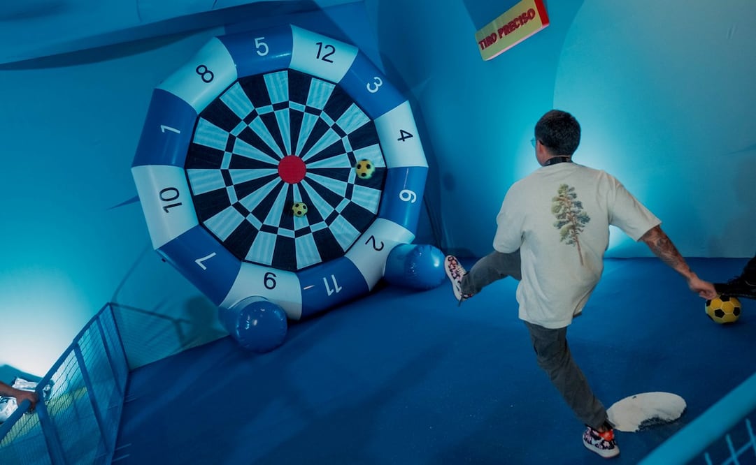 La Experiencia Panini también cuenta con zona de videojuegos de futbol. Foto: Cortesía Panini