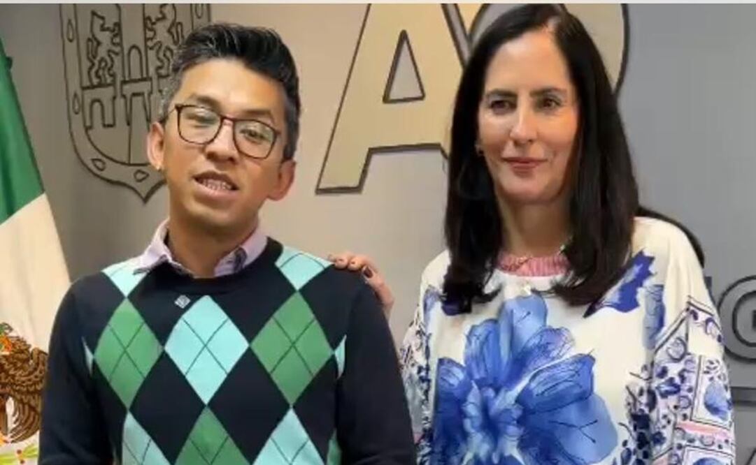 Iván Lara, presidente de la Asociación Nacional de Deporte LGBTQ+ y la alcaldesa de AO, Lía Limón. Foto: Especial