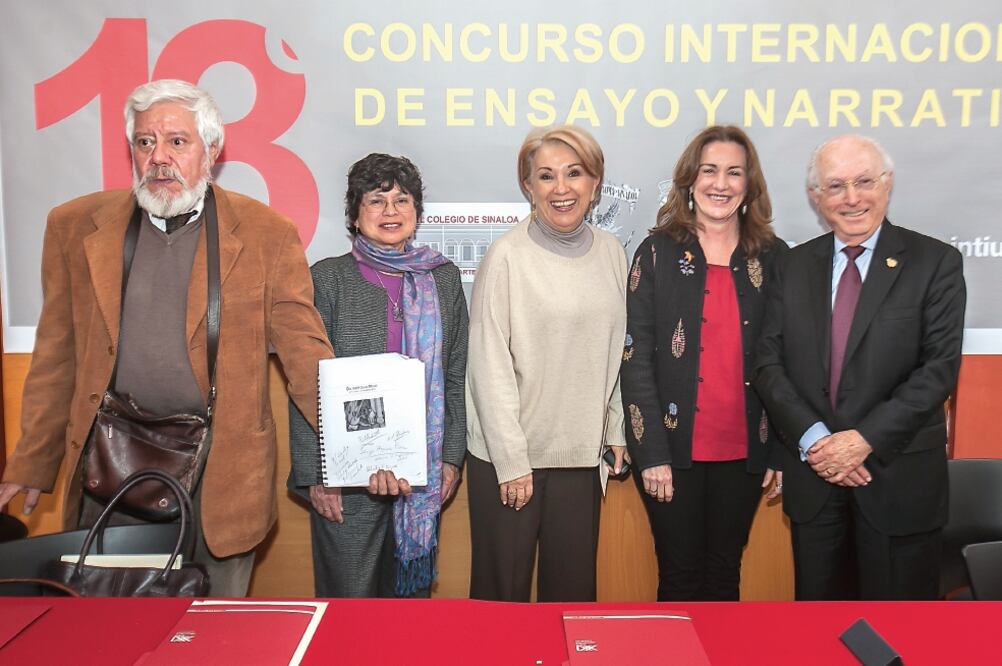 Adolfo Castañón, Aurora Armienta, Teresa Uriarte, Rosa Beltrán y Jaime Labastida hicieron el anuncio (YADÍN XOLALPA. EL UNIVERSAL)