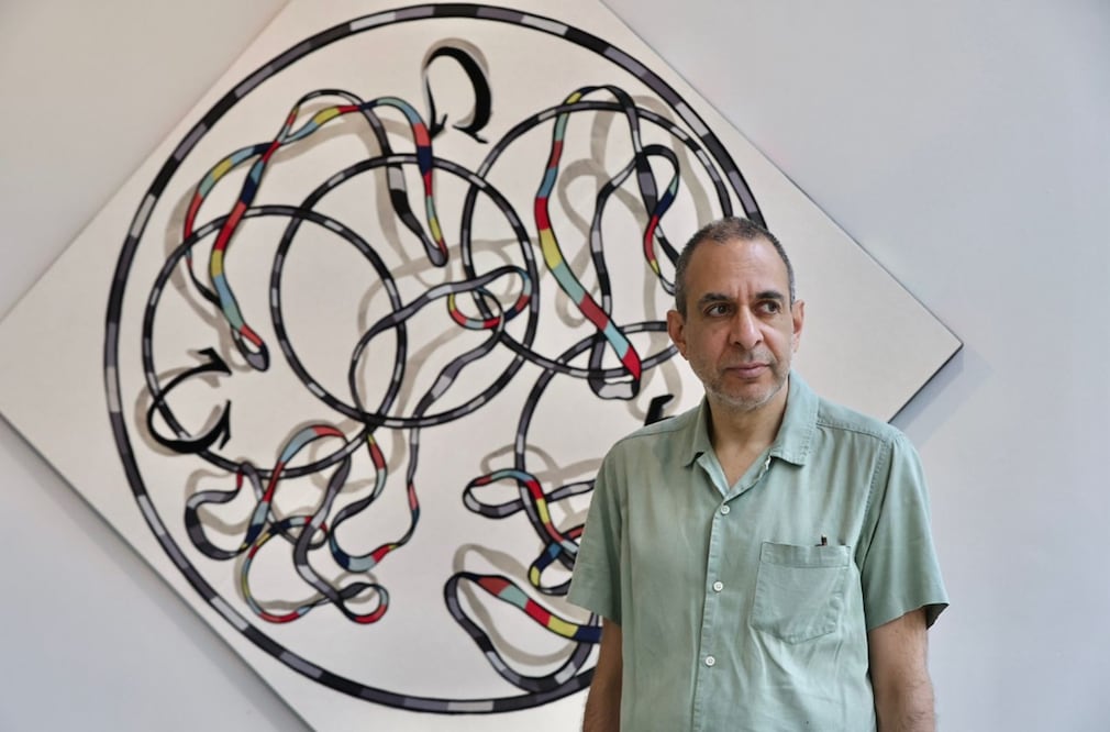 La más reciente obra de Pablo Vargas Lugo; "Omega" puede ser consultada en la galería Labor. 
Foto: EL UNIVERSAL / Berenice Fregoso