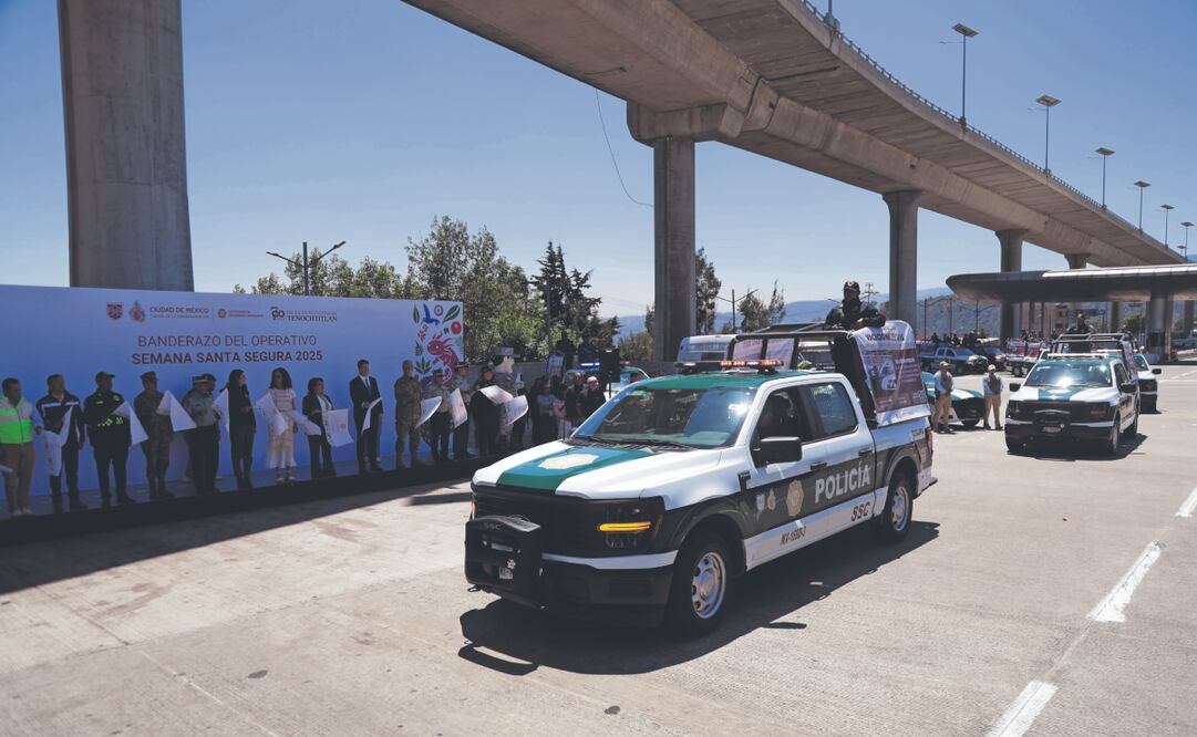 En la caseta de cobro ubicada en Tlalpan, la jefa de Gobierno llamó a los policías capitalinos a resguardar la Ciudad durante la Semana Santa. Foto: de CARLOS MEJÍA. EL UNIVERSAL