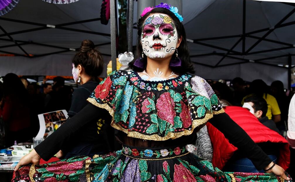 Mega Procesión de Catrinas por Día de Muertos en la CDMX. Foto: Agustín Salinas / EL UNIVERSAL