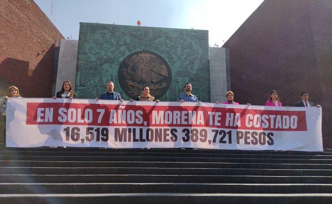 Movimiento Ciudadano en la Cámara de Diputados expresó que de 2015 a 2022, Morena ha tenido un aumento considerable en el presupuesto que recibe año con año. Foto: Enrique Gómez / EL UNIVERSAL 