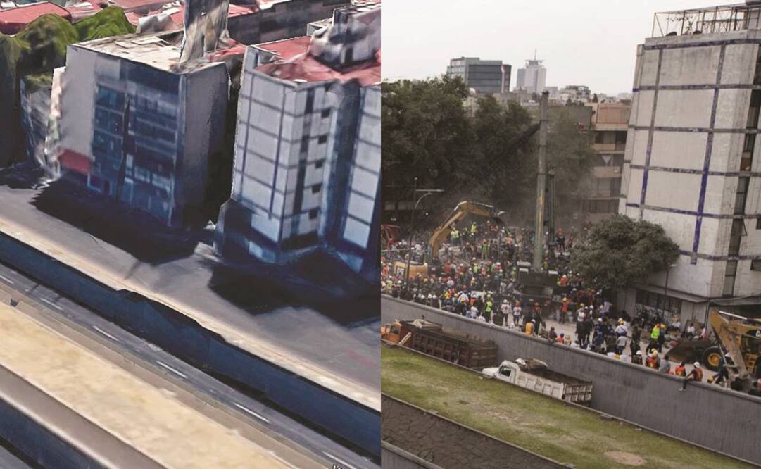 Cientos de manos de voluntarios rascan en las entrañas del inmueble que se derrumbó en la esquina de la calle de Torreón y Viaducto Miguel Alemán, colonia Roma, para tratar de hallar a un hombre reportado como desaparecido (ALONSO ROMERO. EL UNIVERSAL)