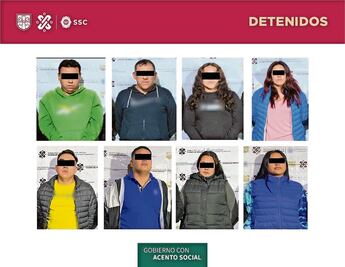 Detienen a ocho de una banda de narcomenudistas