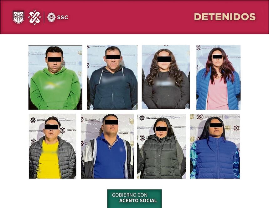 Los trabajos de inteligencia de la SSC permitieron ubicar al grupo de narcomenudistas. Foto: Especial