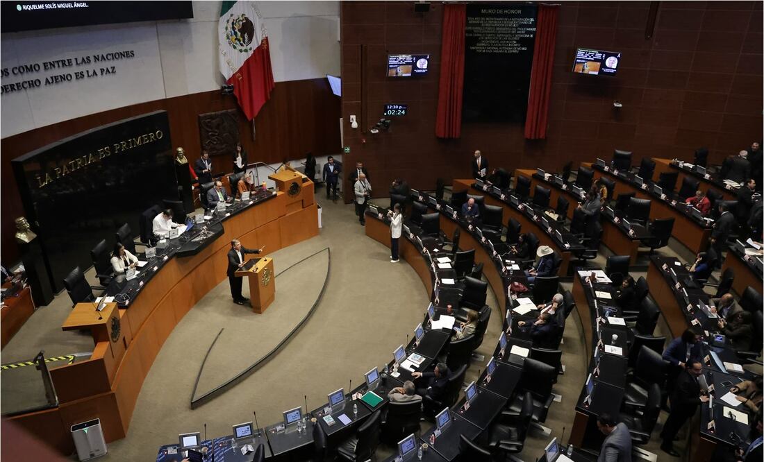 Sesión ordinaria en el Senado de la República donde se aprobara la convocatoria para la elección judicial del 2025. Foto: Fernanda Rojas/EL UNIVERSAL