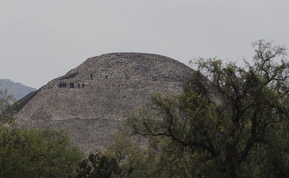 Autoridades acordonan la zona del ataque armado en Teotihuacán (20/04/2026). Foto: Diego Simón / EL UNIVERSAL