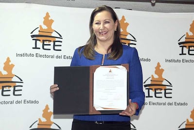 Dan constancia de mayoría a Martha Erika Alonso; pide respetar elección en Puebla