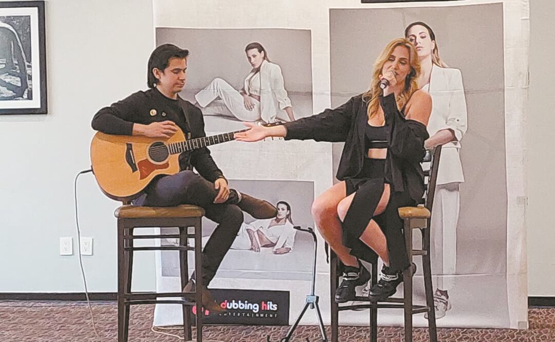 La cantante ofreció un pequeño show case en la Ciudad de México para promocionar su su sencillo “No eres tú”. Sughey Baños. El Universal