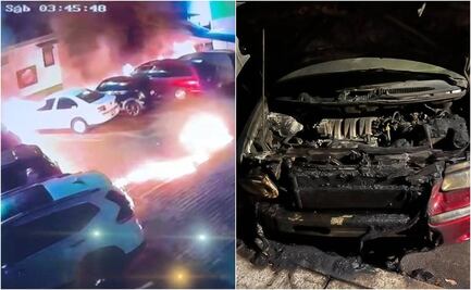 Encapuchados rocían e incendian 6 autos de un fraccionamiento de Morelia