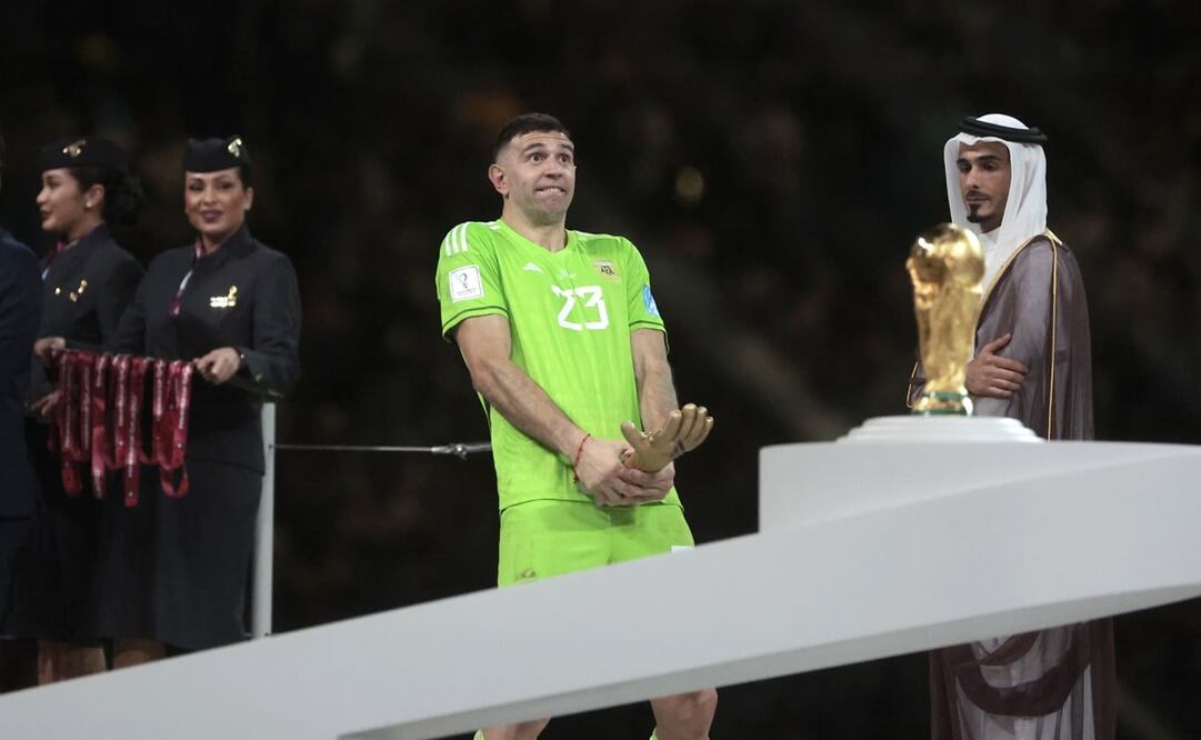 Dibu Martínez en la entrega del Guante de Oro / Foto: EFE