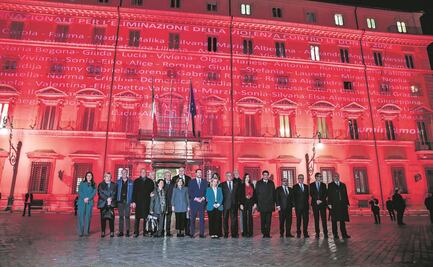 Sede del gobierno italiano recuerda a 104 víctimas de feminicidio