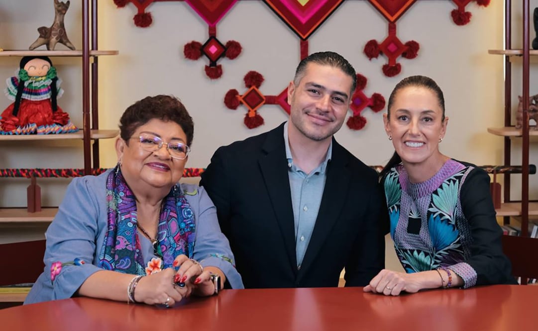 Claudia Sheinbaum estuvo acompañada por Omar García Harfuch, exsecretario de Seguridad Ciudadana y Ernestina Godoy, exfiscal de la Ciudad de México. Foto: captura de pantalla