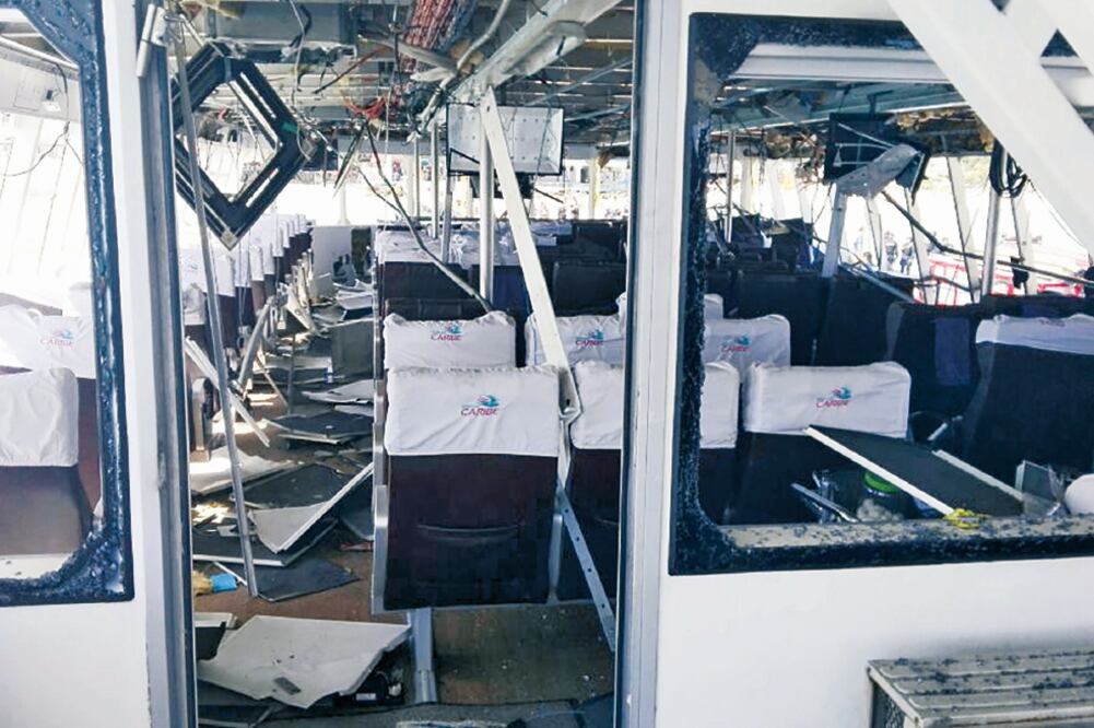 El pasado 21 de febrero se registró una explosión en el barco Caribe III, que dejó más de 20 heridos en Playa del Carmen (ARCHIVO EL UNIVERSAL)