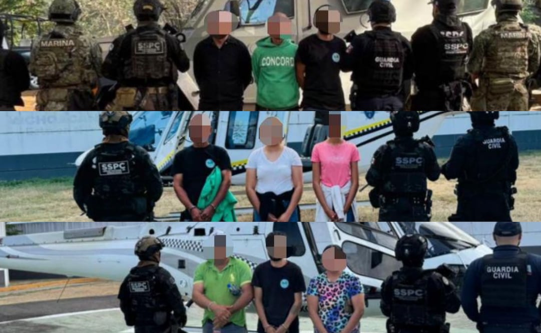 Fuerzas estatales y federales realizan operativo en Tierra Caliente, Michoacán; detienen a 8 presuntos integrantes del CJNG.
Foto: Especial.