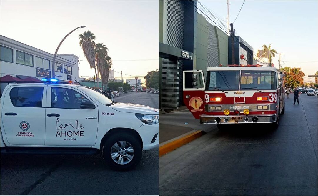Protección Civil y Bomberos atienden fuga de amoniaco. Foto: PC Ahome