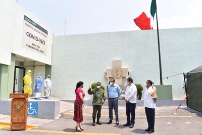 Gobierno de Morelos y Sedena ponen en operación tres hospitales militares contra Covid-19