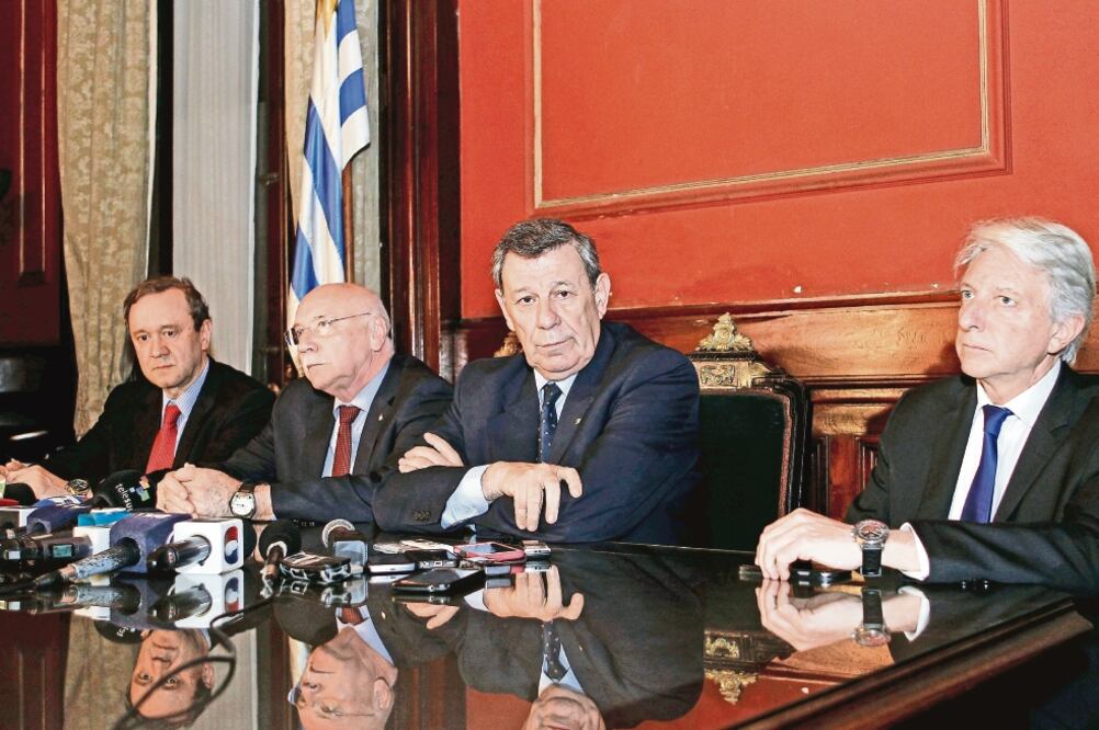 Representantes de Brasil, Paraguay, Uruguay y Argentina abordaron ayer el traspaso de la presidencia pro tempore del Mercosur a Venezuela (JUAN IGNACIO MAZZONI. EFE)