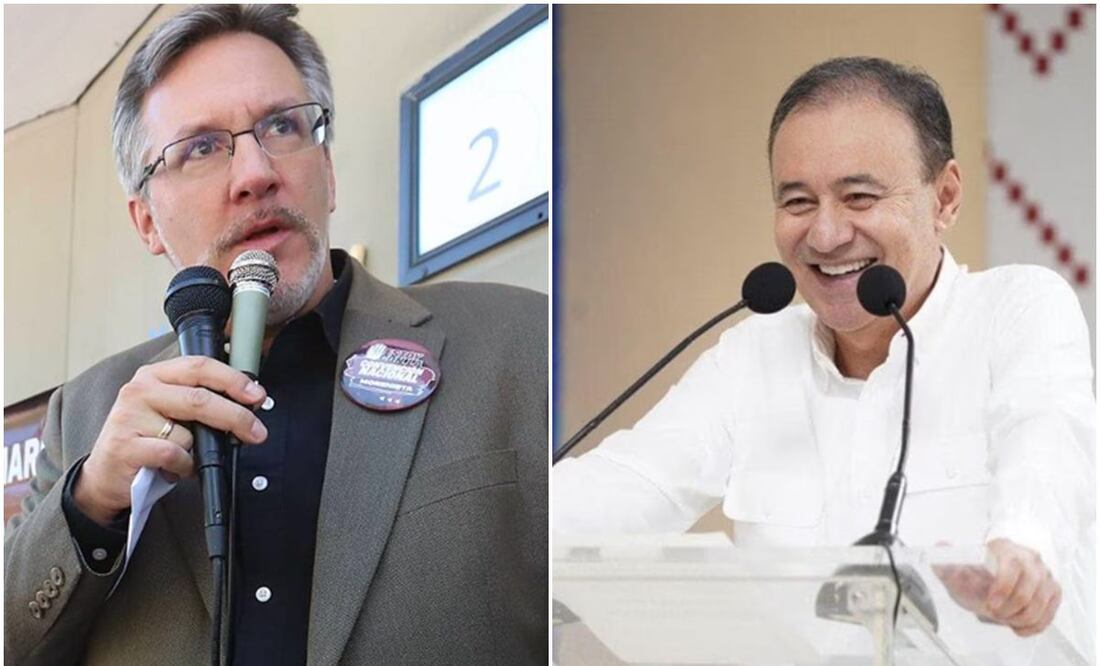 John Ackerman, de la Convención Nacional de Morena y el gobernador de Sonora Alfonso Durazo. Foto: Archivo EL UNIVERSAL