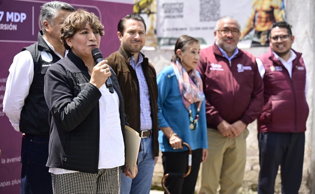 La gobernadora Delfina Gómez explicó que en Ocoyoacac se rehabilitará la Unidad Deportiva “Luis Camarena. Foto: Especial