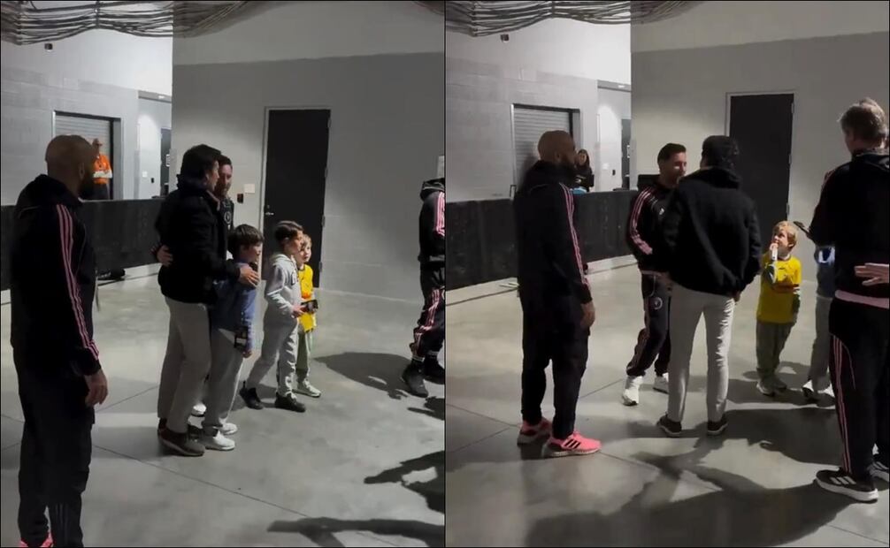 El emotivo momento entre Checo Pérez y Messi en el partido América vs Inter Miami - Fotos: Captura de pantalla