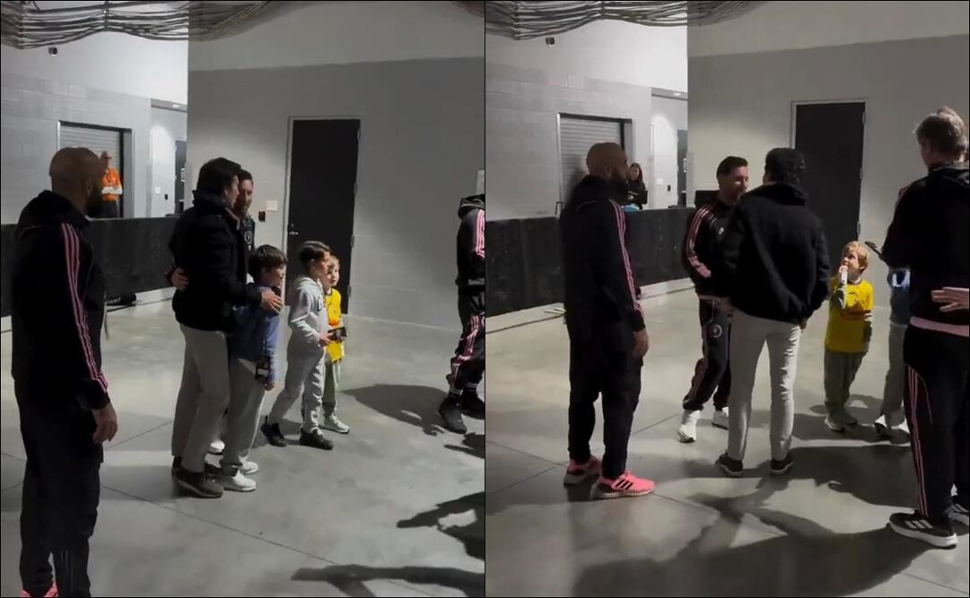 El emotivo momento entre Checo Pérez y Messi en el partido América vs Inter Miami - Fotos: Captura de pantalla