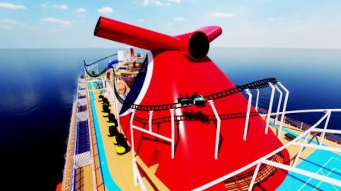 Estrenarán la primera montaña rusa a bordo de un crucero
