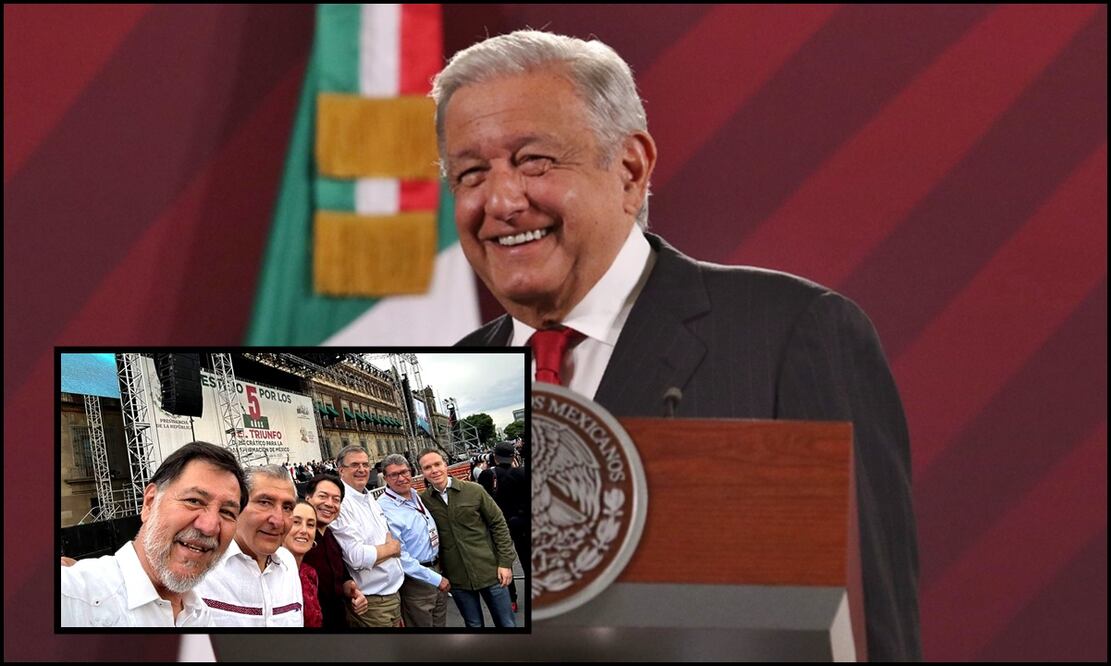 El presidente Andrés Manuel López Obrador rechazó una ruptura al interior de Morena, tras darse a conocer los resultados de la encuesta. Foto: Carlos Mejía