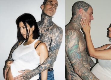 Romántica y atrevida sesión de fotos de Kourtney Kardashian y Travis Barker fascina a sus fans