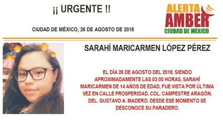 Busca a su hija de 14 años desde hace un mes