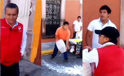 Presuntos inspectores obligan a vendedor a tirar sus aguas frescas