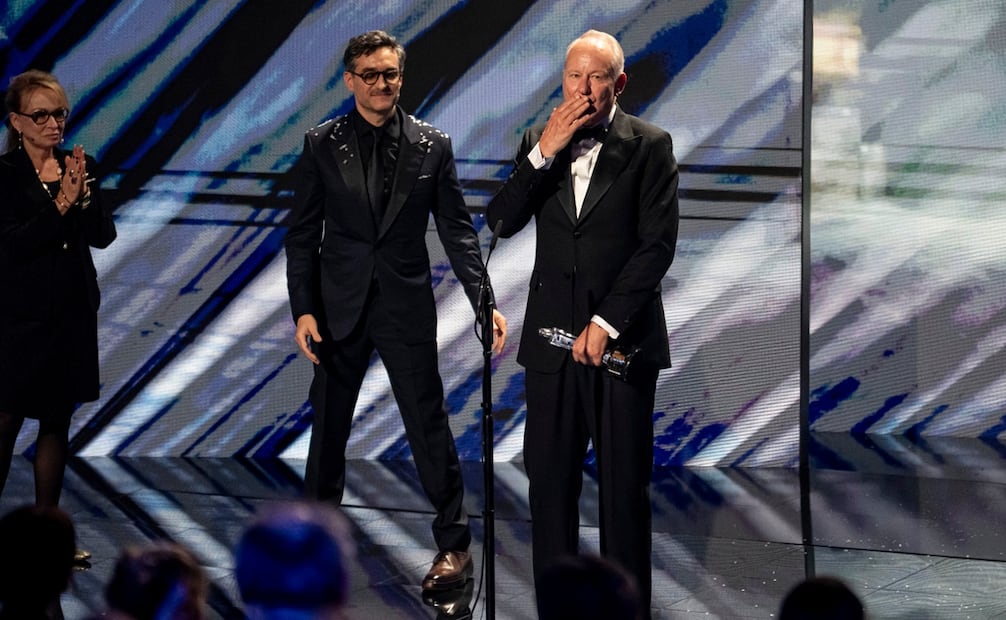 Stellan Skarsgård, ganador del premio al Mejor Actor Europeo por su trabajo en "Sentimental Value". Foto: Fabian Sommer/dpa via AP.