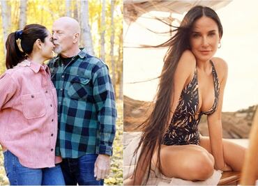Esposa de Bruce Willis reacciona a foto del actor al lado de su ex Demi Moore