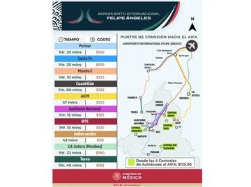 Estas son las rutas, costos y tiempos de traslado de autobuses desde la CDMX al AIFA