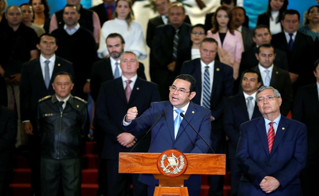 Guatemalan President Jimmy Morales holds a news conference to announce the ending of the mandate of the U.N.-backed anti-graft commission (CICIG), in Guatemala City, Guatemala - Photo: Luis Echeverria/REUTERS