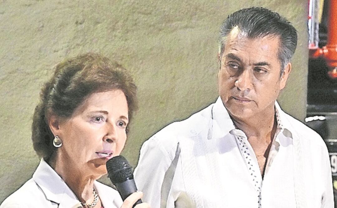 María Cristina García Cepeda y el gobernador Jaime Rodríguez. (CORTESÍA SECRETARÍA DE CULTURA)