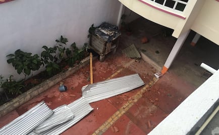 Vuelan techos de casas en Chiapas por fuertes vientos 