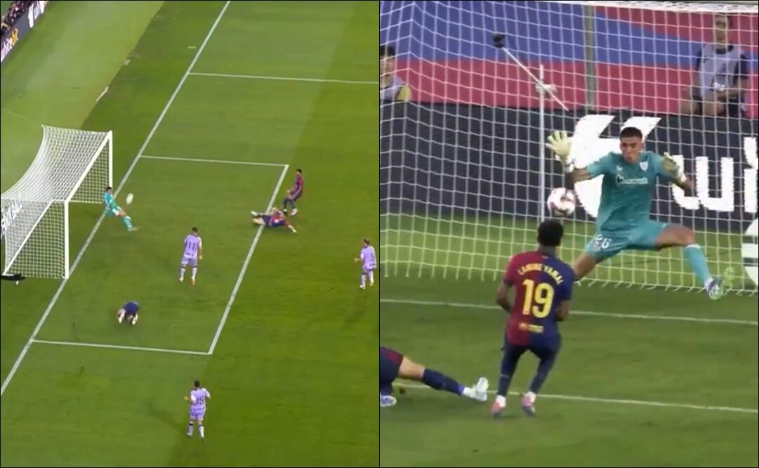 El mexicano Álex Padilla impidió tanto de Robert Lewandowski con sorprendente salvada / FOTOS: Captura