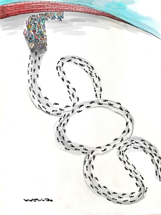 La huella del migrante