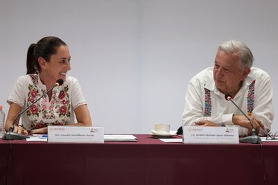 Por primera vez como presidenta electa, Sheinbaum encabeza junto a AMLO el gabinete de seguridad